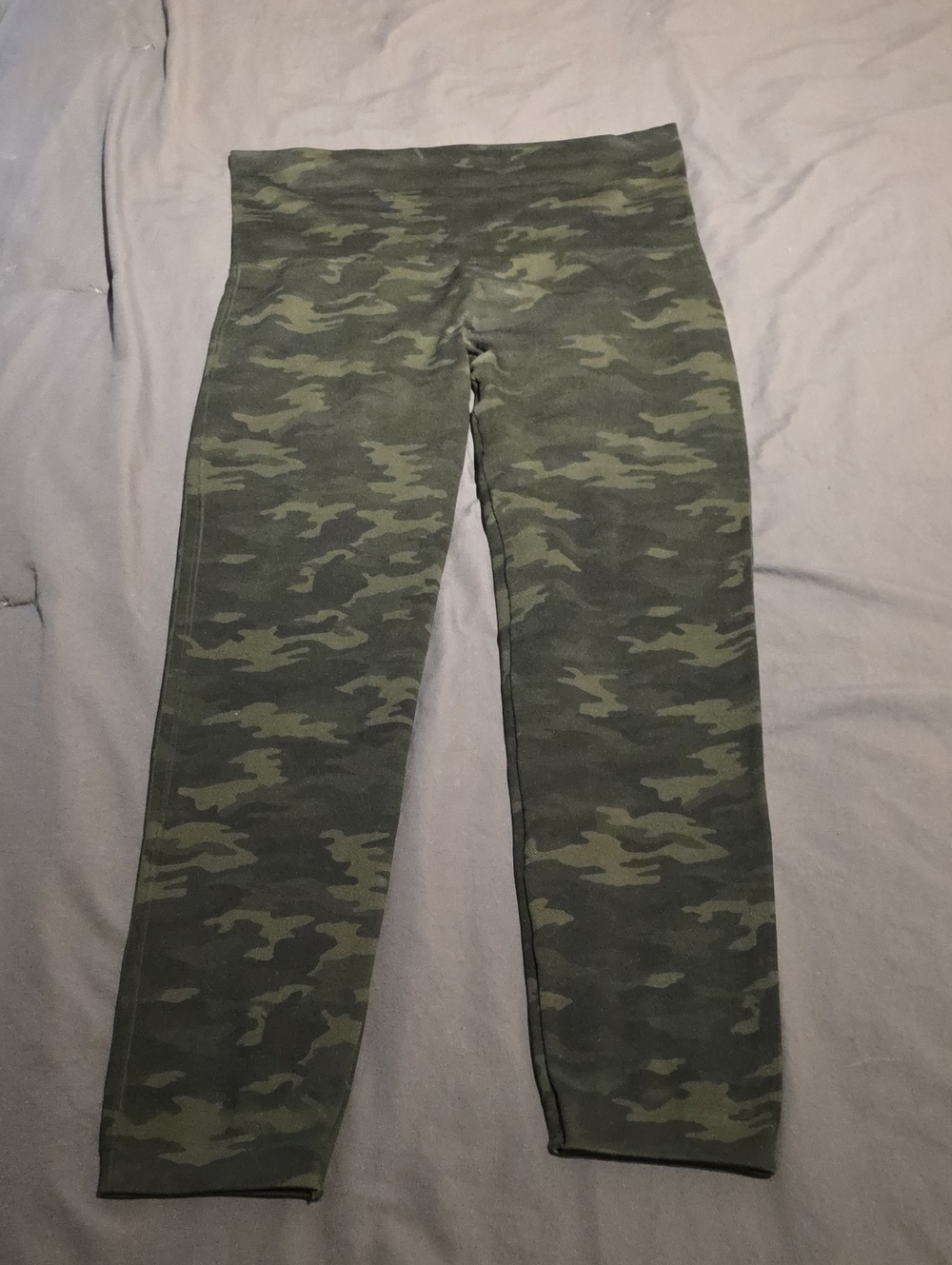 SPANX Camo Green High-Rise Leggings